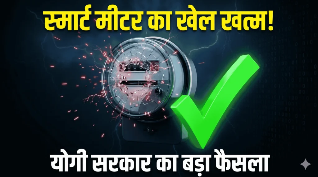 UP Smart Meter News: यूपी में स्मार्ट प्रीपेड मीटर व्यवस्था पूरी तरह खत्म, योगी सरकार का बड़ा फैसला।